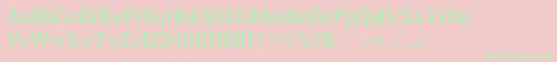 fuente Gunplaygaunt – Fuentes Verdes Sobre Fondo Rosa