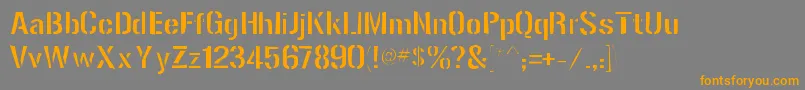 Gunplaygaunt-Schriftart – Orangefarbene Schriften auf grauem Hintergrund