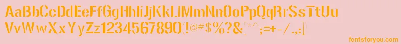 Gunplaygaunt Font – Orange Fonts on Pink Background