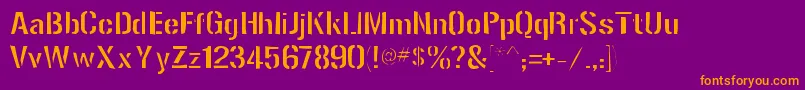 Gunplaygaunt Font – Orange Fonts on Purple Background