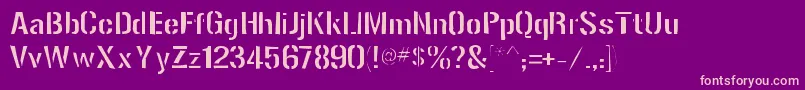 Gunplaygaunt Font – Pink Fonts on Purple Background