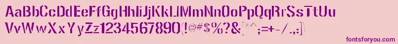 Gunplaygaunt Font – Purple Fonts on Pink Background