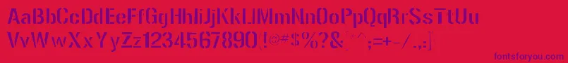 Gunplaygaunt Font – Purple Fonts on Red Background
