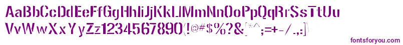 Gunplaygaunt Font – Purple Fonts on White Background