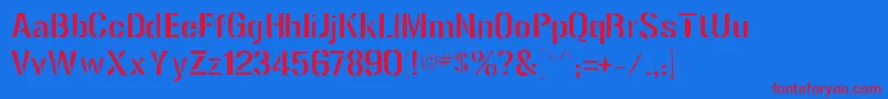 Gunplaygaunt Font – Red Fonts on Blue Background