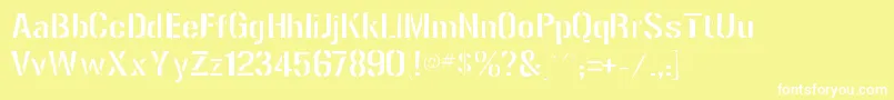 Gunplaygaunt Font – White Fonts on Yellow Background