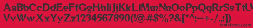 Dsmechanicalc Font – Black Fonts on Red Background