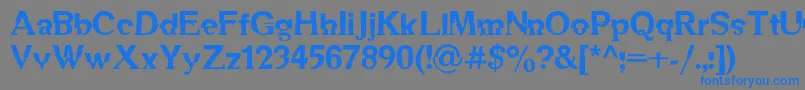 Dsmechanicalc Font – Blue Fonts on Gray Background