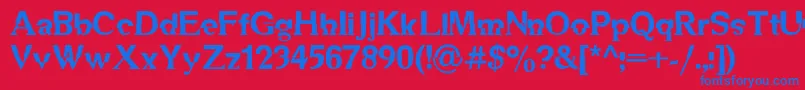 Dsmechanicalc Font – Blue Fonts on Red Background