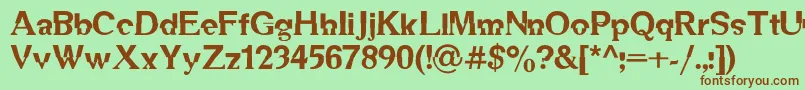 Dsmechanicalc Font – Brown Fonts on Green Background