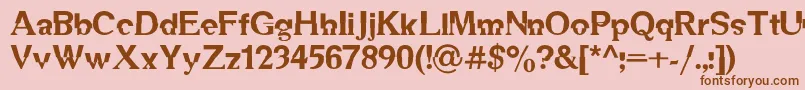 Dsmechanicalc Font – Brown Fonts on Pink Background