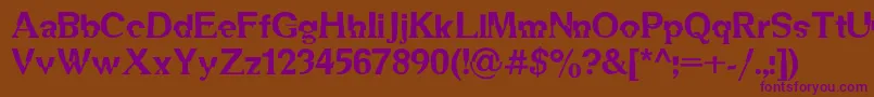 Dsmechanicalc Font – Purple Fonts on Brown Background