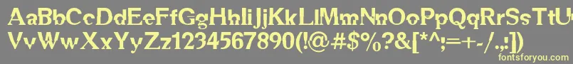 Dsmechanicalc Font – Yellow Fonts on Gray Background