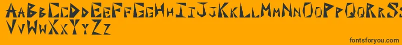 Paxili Font – Black Fonts on Orange Background