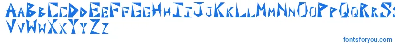 フォントPaxili – 白い背景に青い文字