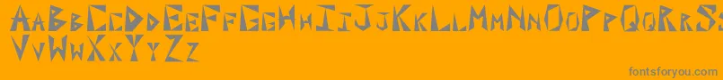 Paxili Font – Gray Fonts on Orange Background