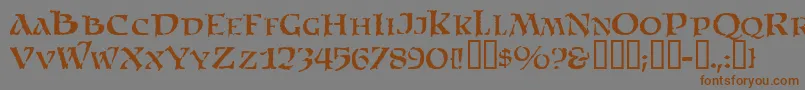 Satam Font – Brown Fonts on Gray Background