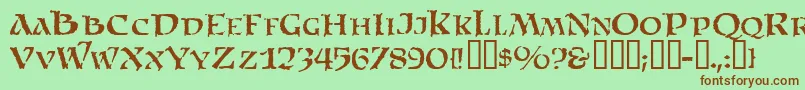 Satam Font – Brown Fonts on Green Background