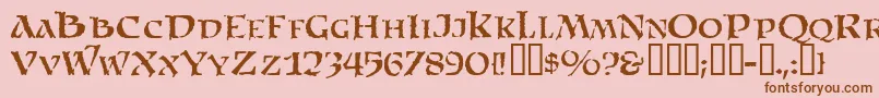 Satam Font – Brown Fonts on Pink Background