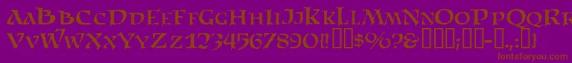 Satam Font – Brown Fonts on Purple Background