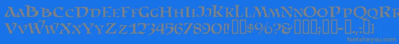 Satam Font – Gray Fonts on Blue Background