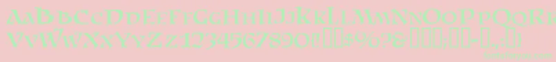 Satam Font – Green Fonts on Pink Background