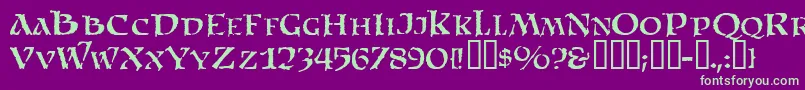 Satam Font – Green Fonts on Purple Background