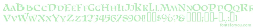 Satam Font – Green Fonts on White Background