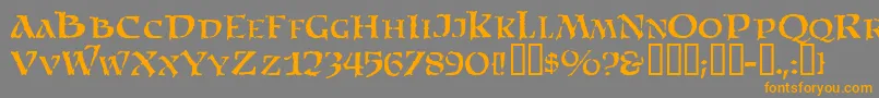 Satam Font – Orange Fonts on Gray Background