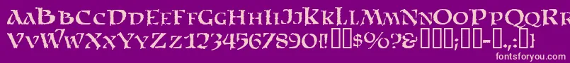 Satam Font – Pink Fonts on Purple Background