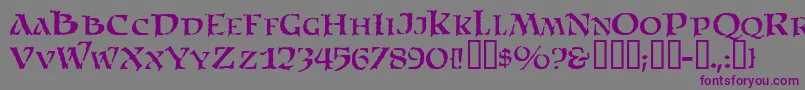 Satam Font – Purple Fonts on Gray Background