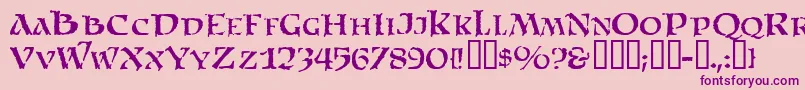 Satam Font – Purple Fonts on Pink Background