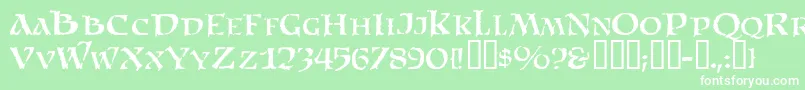 Satam Font – White Fonts on Green Background