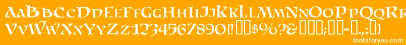 Satam Font – White Fonts on Orange Background