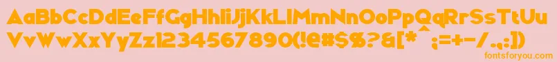 Ravenwood Font – Orange Fonts on Pink Background