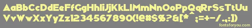 Ravenwood Font – Yellow Fonts on Gray Background