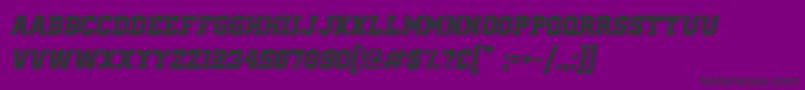 Шрифт OldSchoolUnitedItalic – чёрные шрифты на фиолетовом фоне