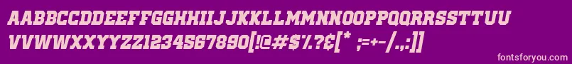 OldSchoolUnitedItalic Font – Pink Fonts on Purple Background