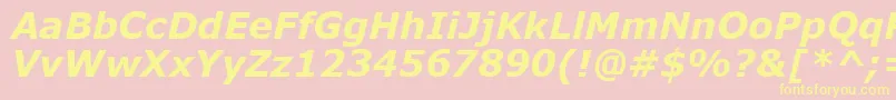 VerdanaBoldItalic Font – Yellow Fonts on Pink Background