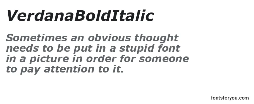 VerdanaBoldItalic Font