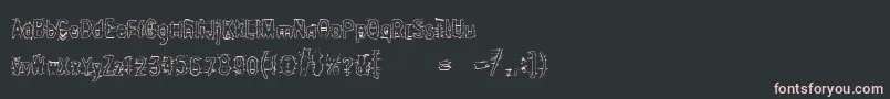 Angry-Schriftart – Rosa Schriften auf schwarzem Hintergrund