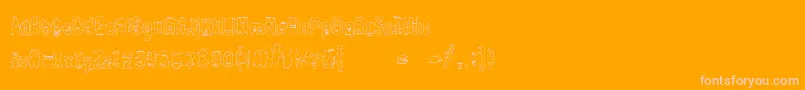 Angry Font – Pink Fonts on Orange Background