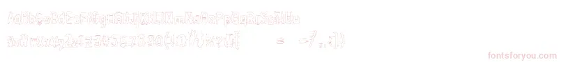 Angry-Schriftart – Rosa Schriften auf weißem Hintergrund