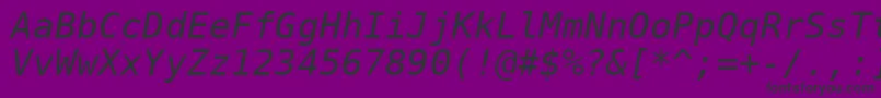 フォントVeramoit – 紫の背景に黒い文字