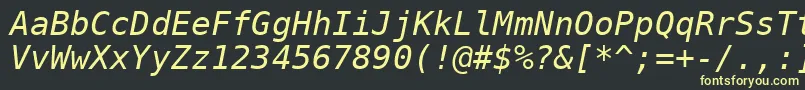 Veramoit Font – Yellow Fonts on Black Background