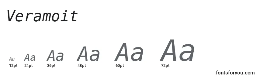 Veramoit font sizes