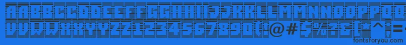 Simplercmstrphl Font – Black Fonts on Blue Background