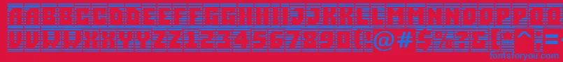 Simplercmstrphl Font – Blue Fonts on Red Background