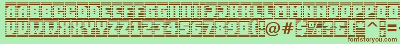 Simplercmstrphl Font – Brown Fonts on Green Background