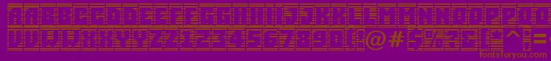 Simplercmstrphl Font – Brown Fonts on Purple Background